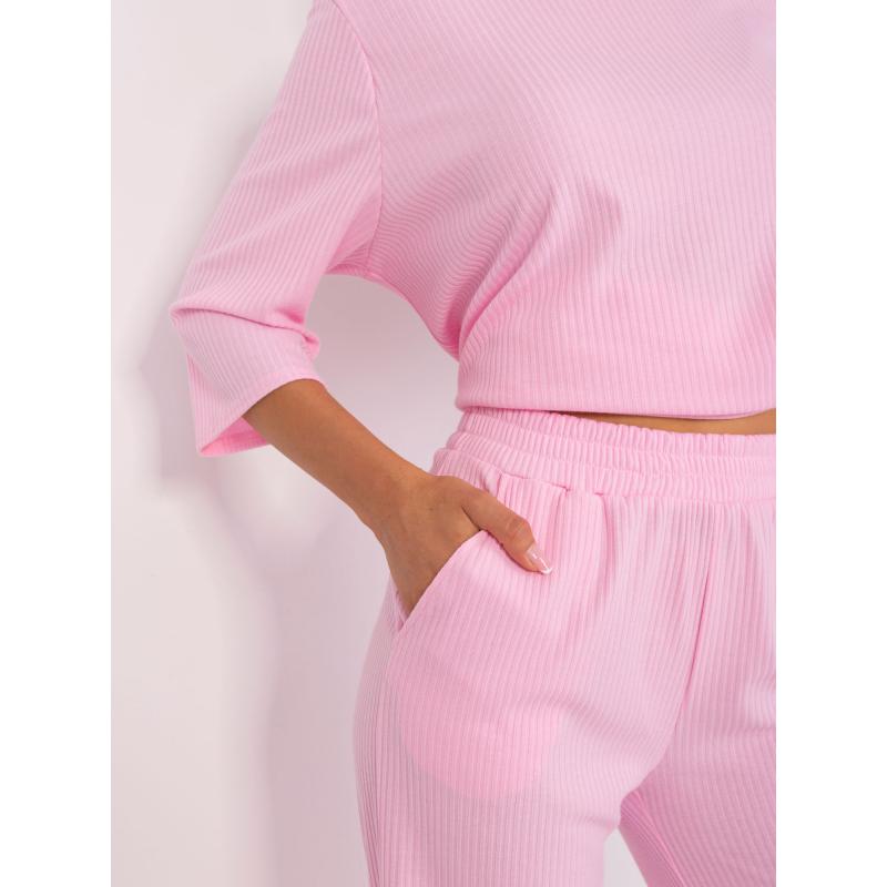 Dámský komplet s kalhotami JENNIFER světle růžový 