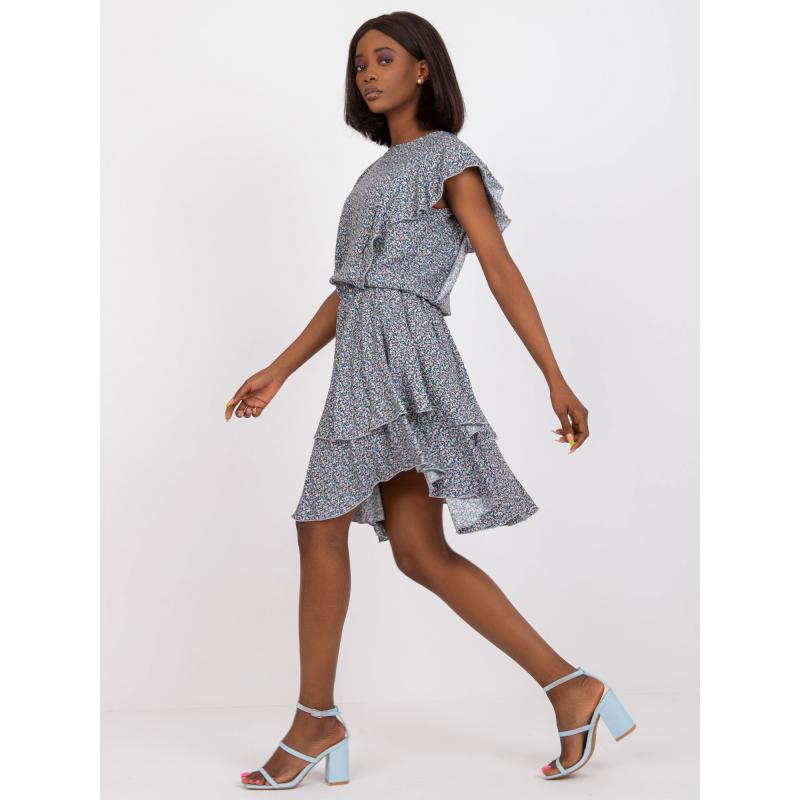 Női fodros ruha RUE PARIS kék