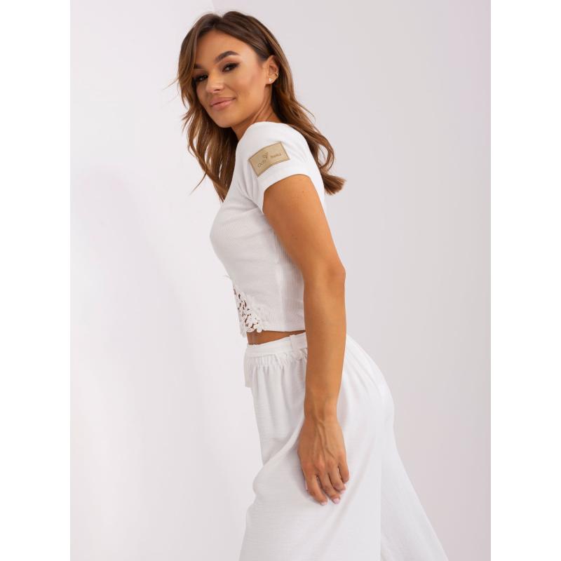 Dámská halenka s krajkou OCH BELLA ecru 