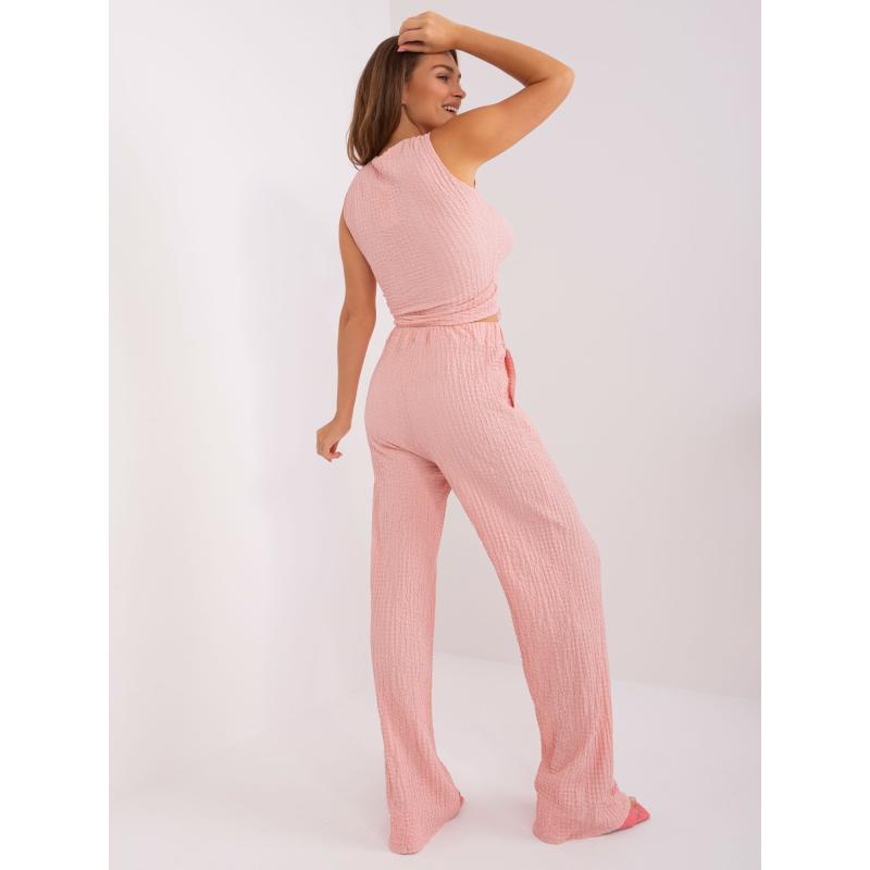 Dámsky krátky top set HAYLEY svetloružový