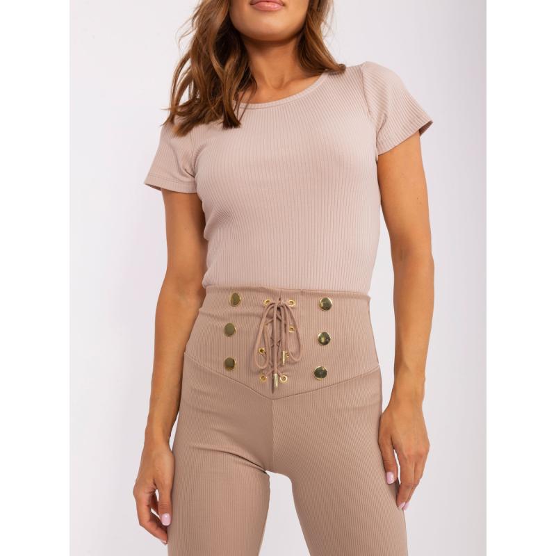 Dámské legíny s knoflíky OCH BELLA béžové 