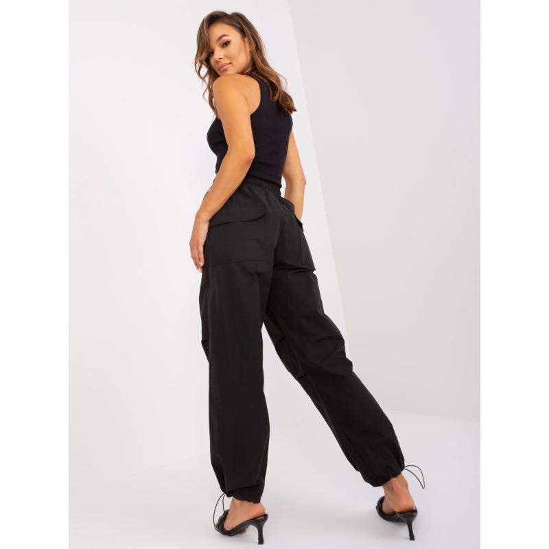 Dámské kalhoty s vysokým pasem OCH BELLA černé 