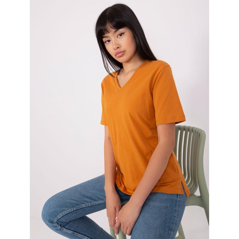Női V-nyakú póló PHITA sötét narancssárga