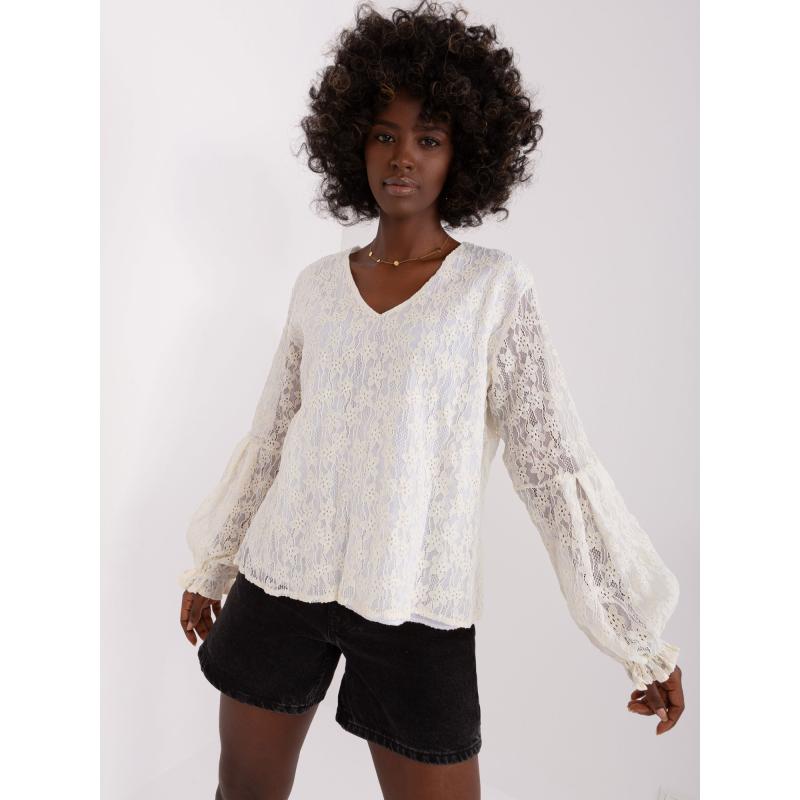 Dámská halenka s krajkou JANA ecru