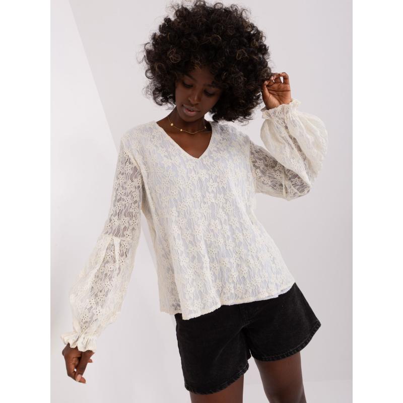 Dámská halenka s krajkou JANA ecru