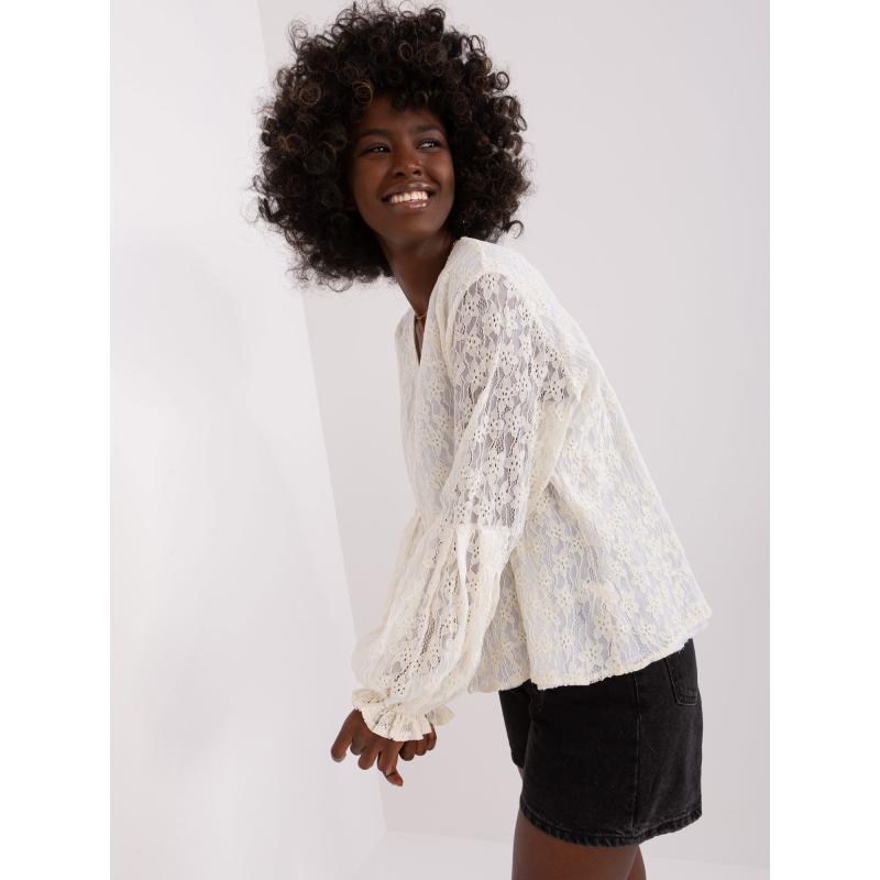 Dámská halenka s krajkou JANA ecru