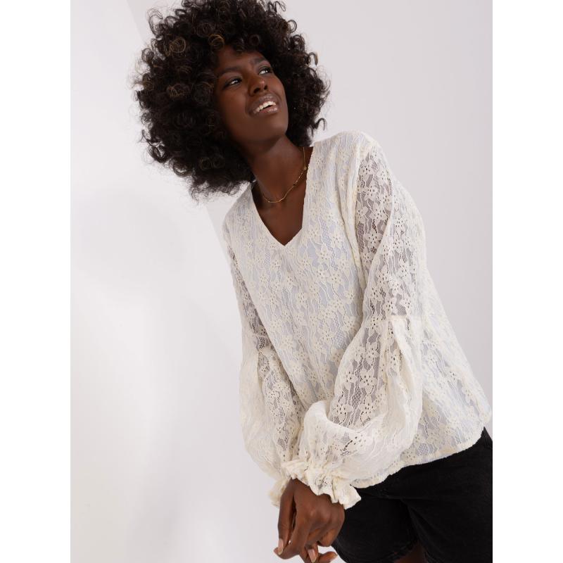 Dámská halenka s krajkou JANA ecru