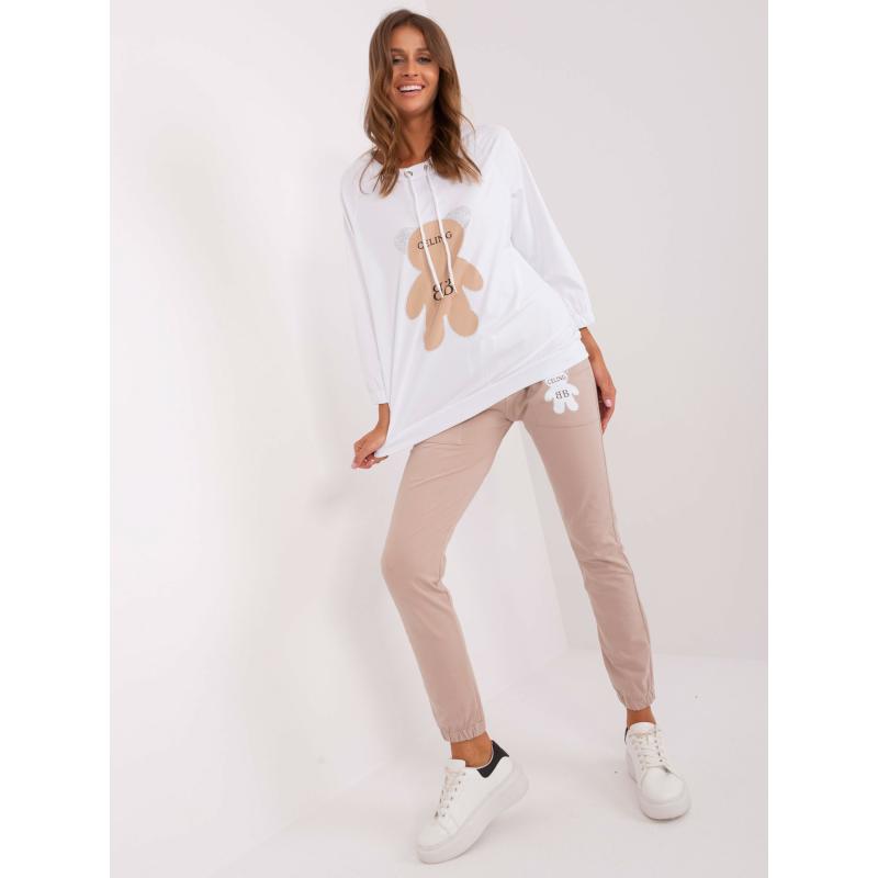 Női szett applikációval LUREA ekrü bézs színben