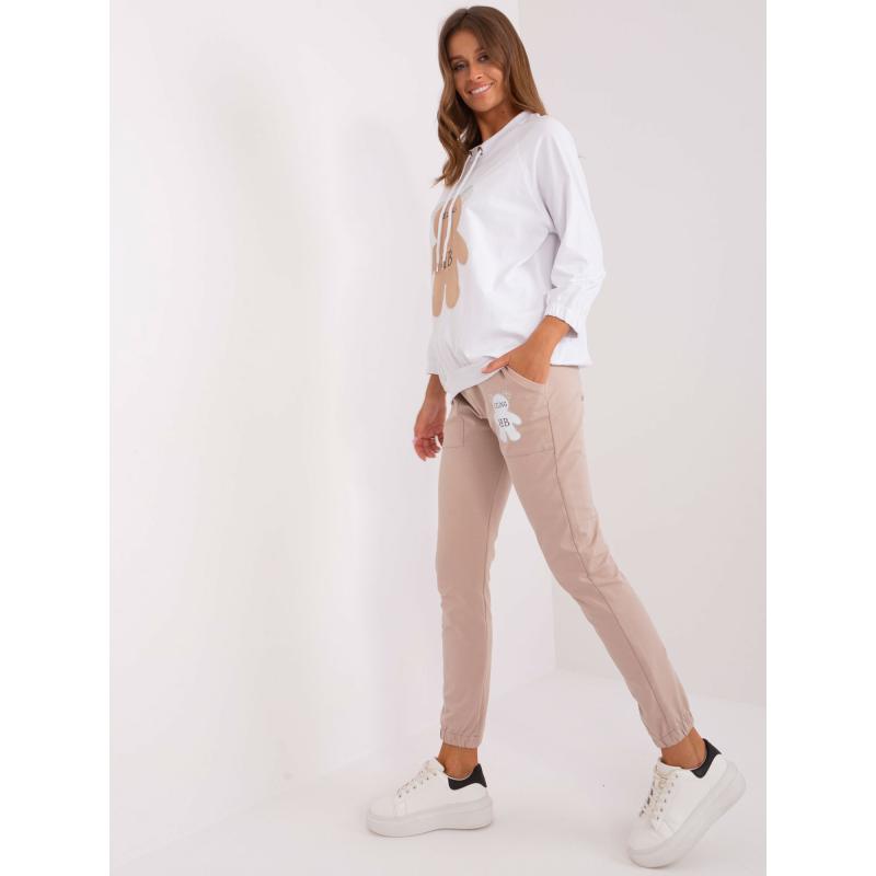 Női szett applikációval LUREA ekrü bézs színben