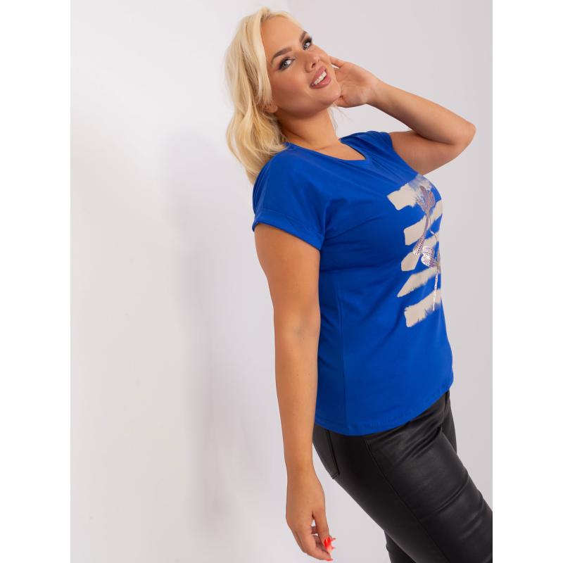 Női plus size blúz NATASA kobaltkék