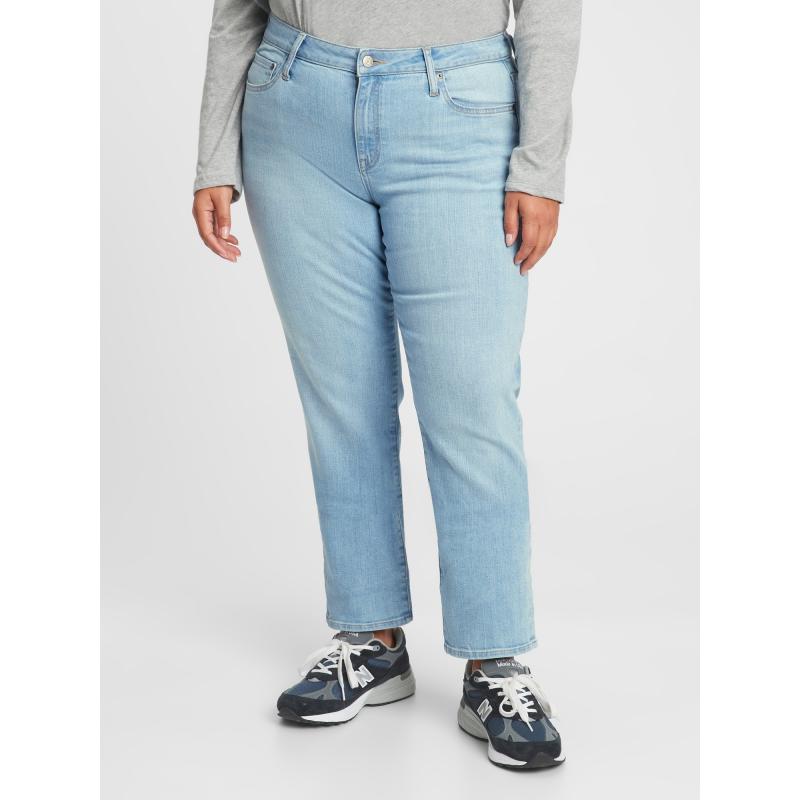 Rovné džínsy so stredným vzrastom