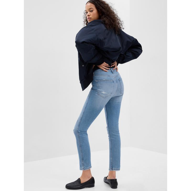 Úzke vintage džínsy s vysokým vzrastom