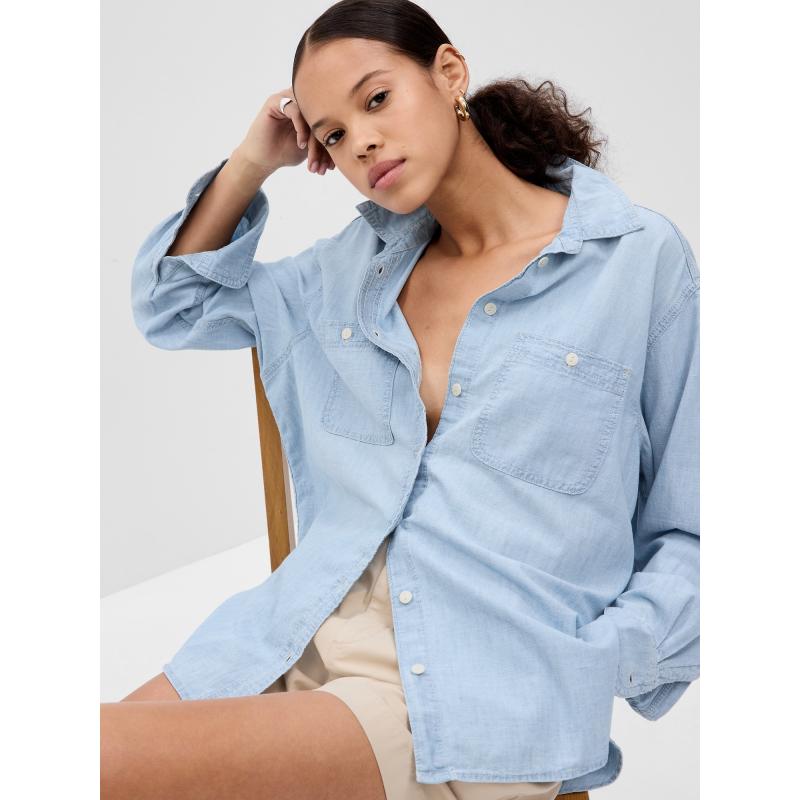 Denim póló chambray