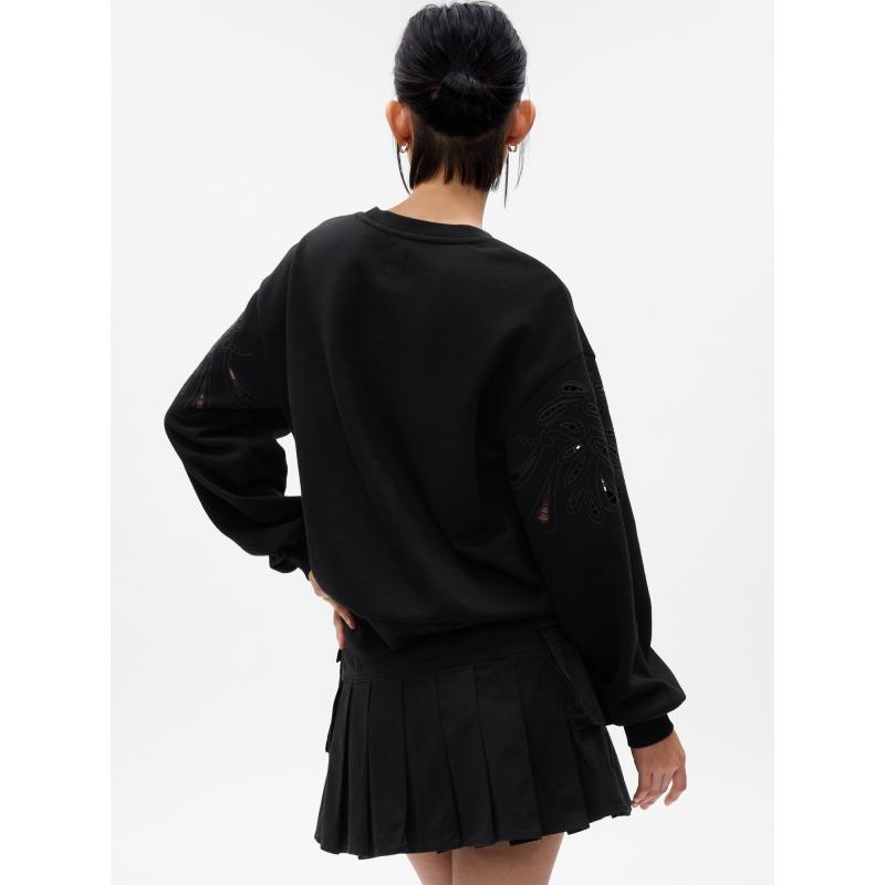 Vintage puha crop pulóver