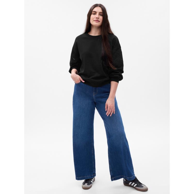 Vintage puha crop pulóver