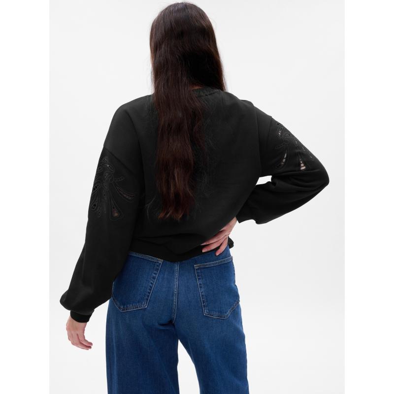 Vintage puha crop pulóver