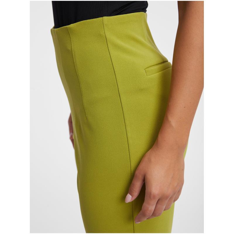 Zelené dámské kalhoty
