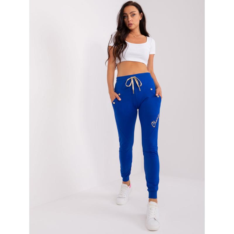 Női melegítőnadrág zsebekkel Kobaltkék