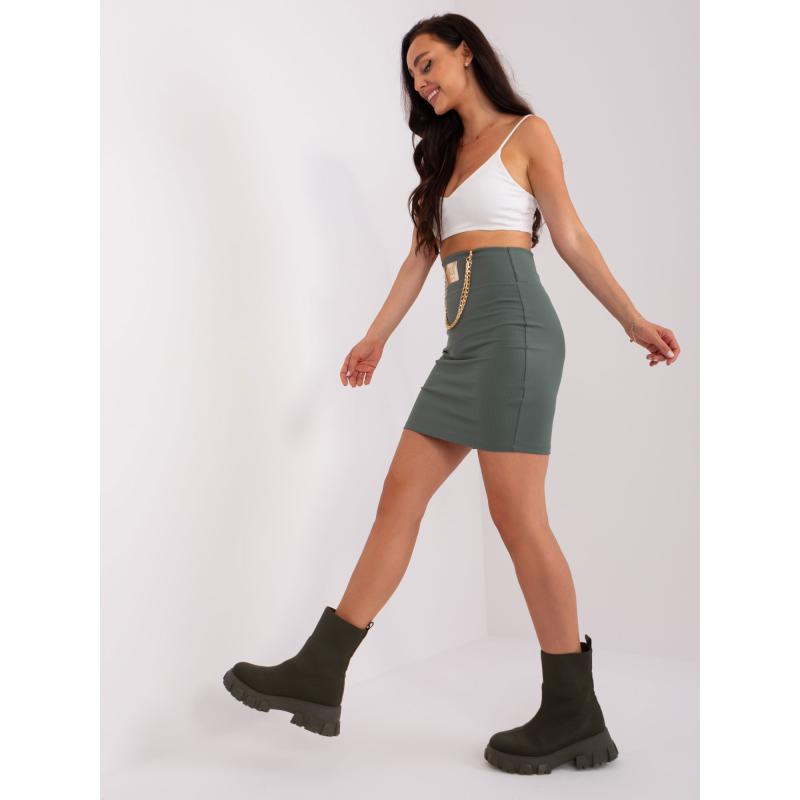 Dámská sukně s řetízky TERAH khaki 
