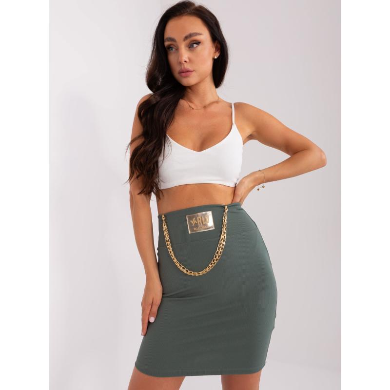 Dámská sukně s řetízky TERAH khaki 