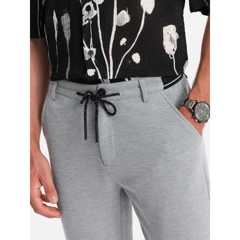 Pánské kalhoty V1 OM-PACP-0116 světle šedé