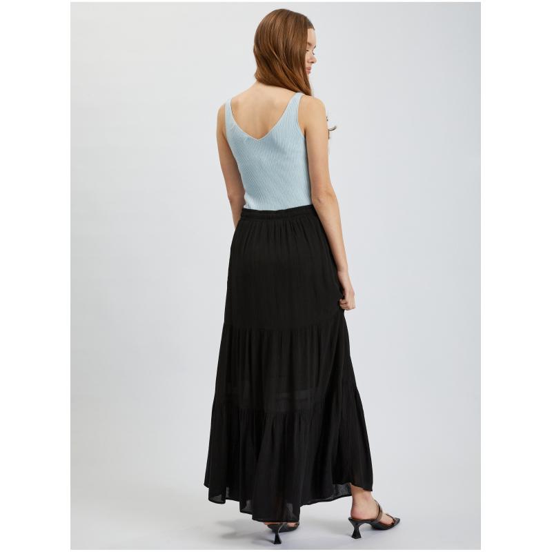 Černá dámská maxi sukně