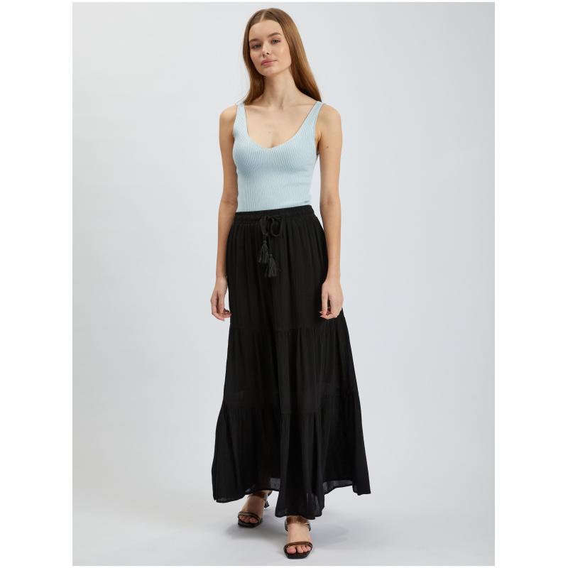 Černá dámská maxi sukně