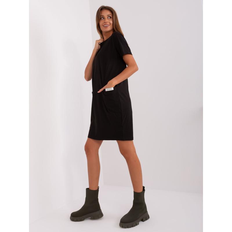 Női rövid ujjú ruha DRINA fekete