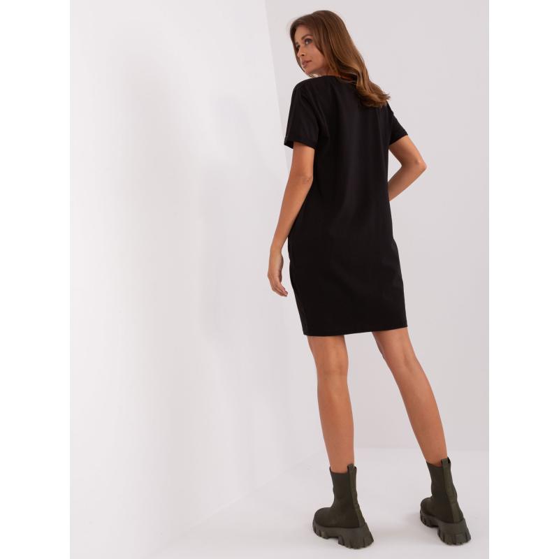 Női rövid ujjú ruha DRINA fekete