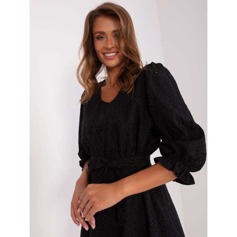 Női hímzett ruha POTIA fekete