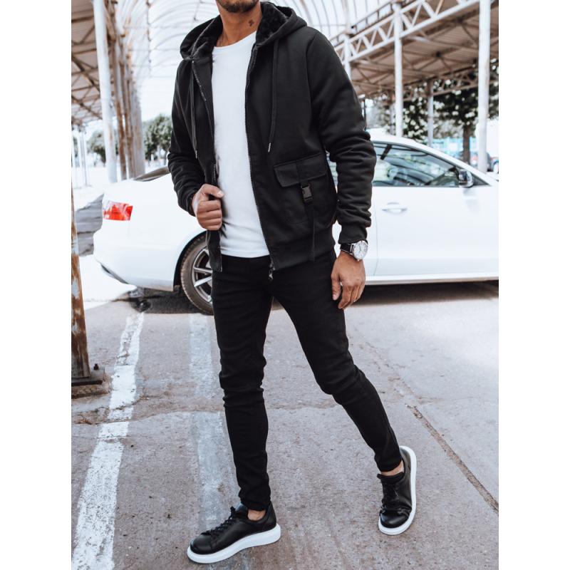 Férfi kapucnis pulóver CEPHA fekete