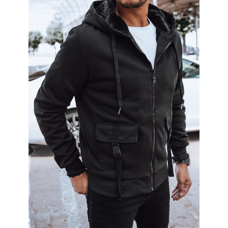 Férfi kapucnis pulóver CEPHA fekete