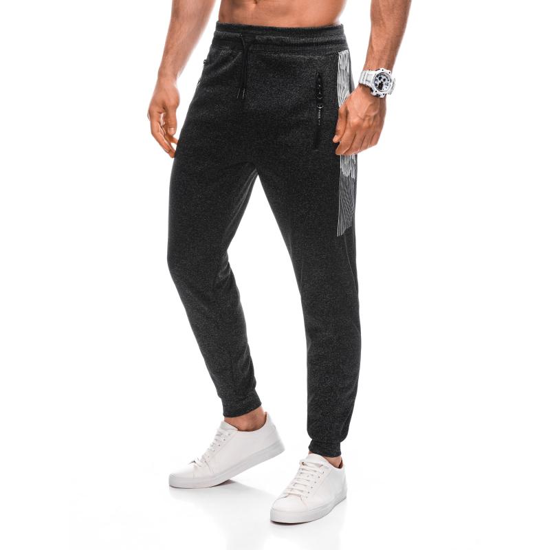 Pánské tepláky P1393 tmavě šedé