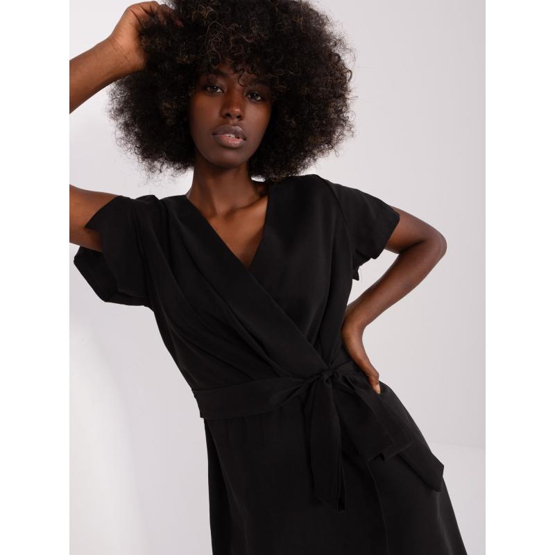 Dámské šaty s páskem ZULUNA černé