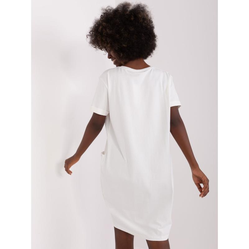 Dámske šaty po kolená BIRA ecru