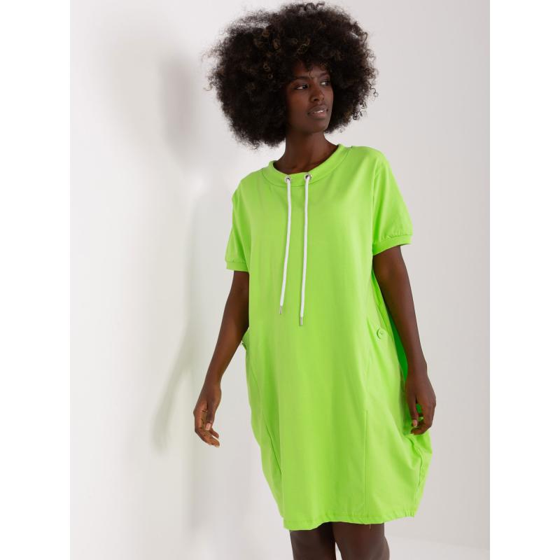 Dámské šaty s krátkým rukávem BIKA světle zelené 