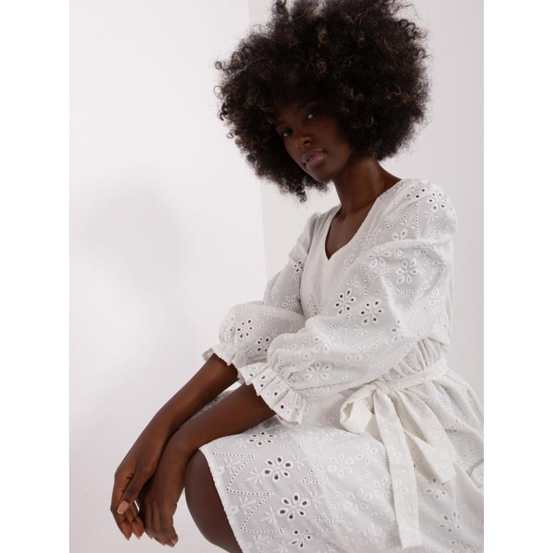 Dámské šaty s 3/4 rukávy AZURA ecru