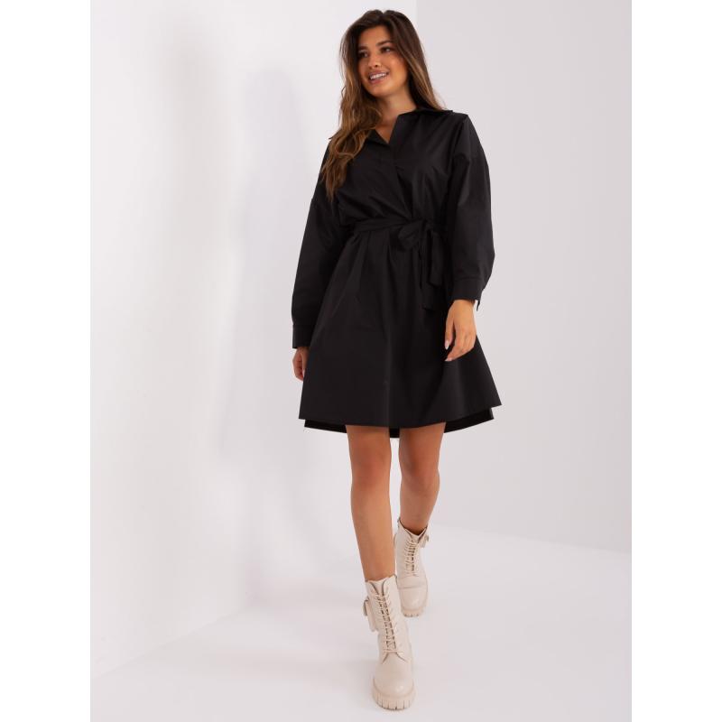 Dámské šaty s páskem ZULUNA černé 