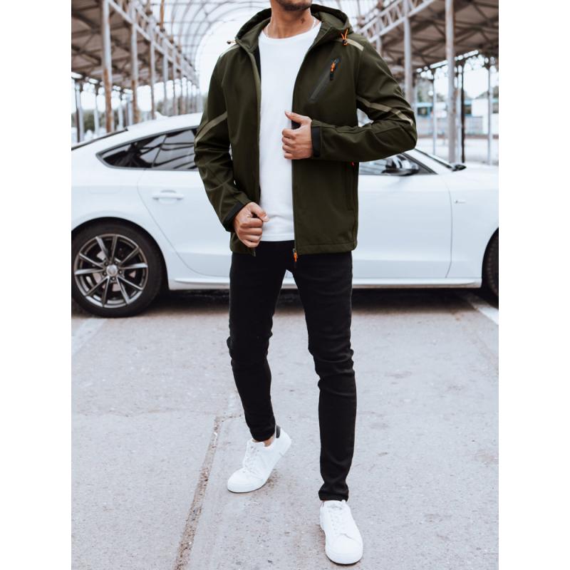 Pánská softshellová bunda s kapucí ORA zelená