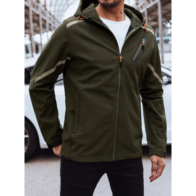 Pánská softshellová bunda s kapucí ORA zelená