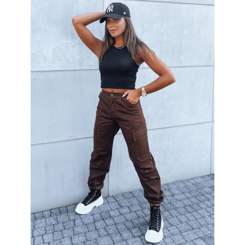 Dámske padákové nohavice ADVENTURE hnedé