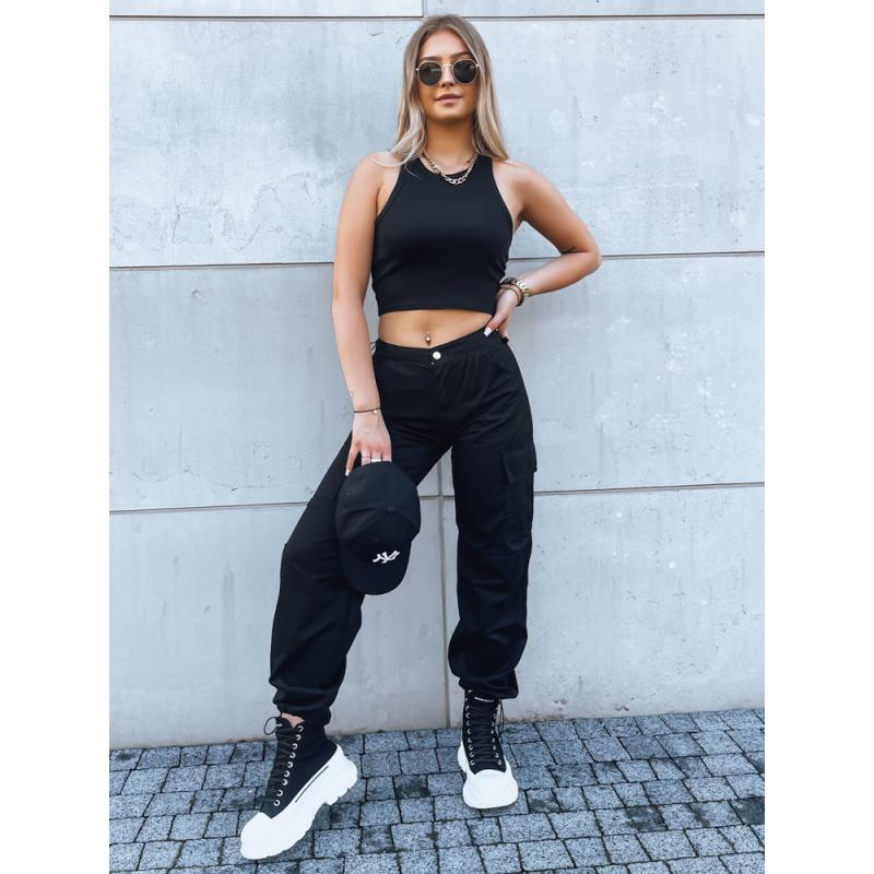 Dámske padákové nohavice ADVENTURE čierne