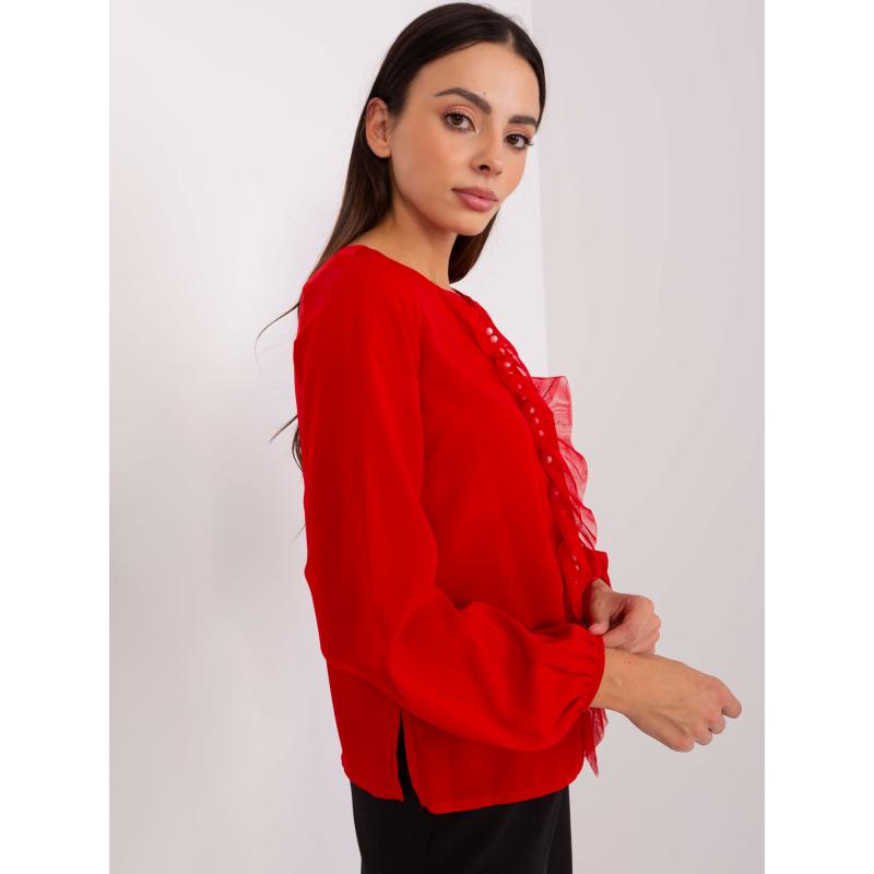 Dámská halenka s výstřihem SIKKA červená 