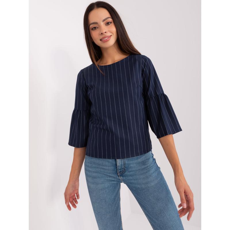 Dámská halenka s vázáním JEA námořnicko-bílá 