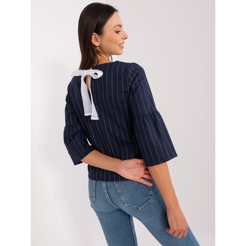 Dámská halenka s vázáním JEA námořnicko-bílá 