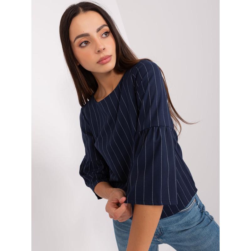 Dámská halenka s vázáním JEA námořnicko-bílá 