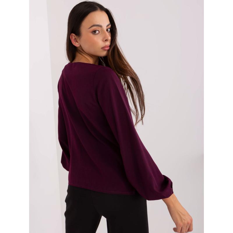 Dámská halenka s perlami OLEKA tmavě fialová