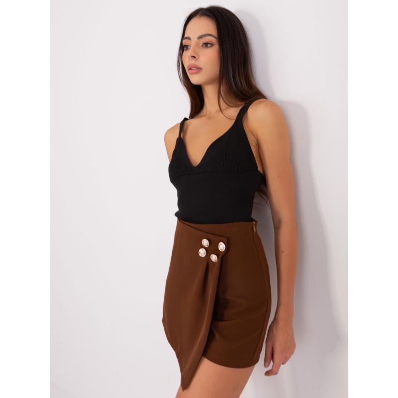 Női elegáns szett rövidnadrággal VIVIAN barna