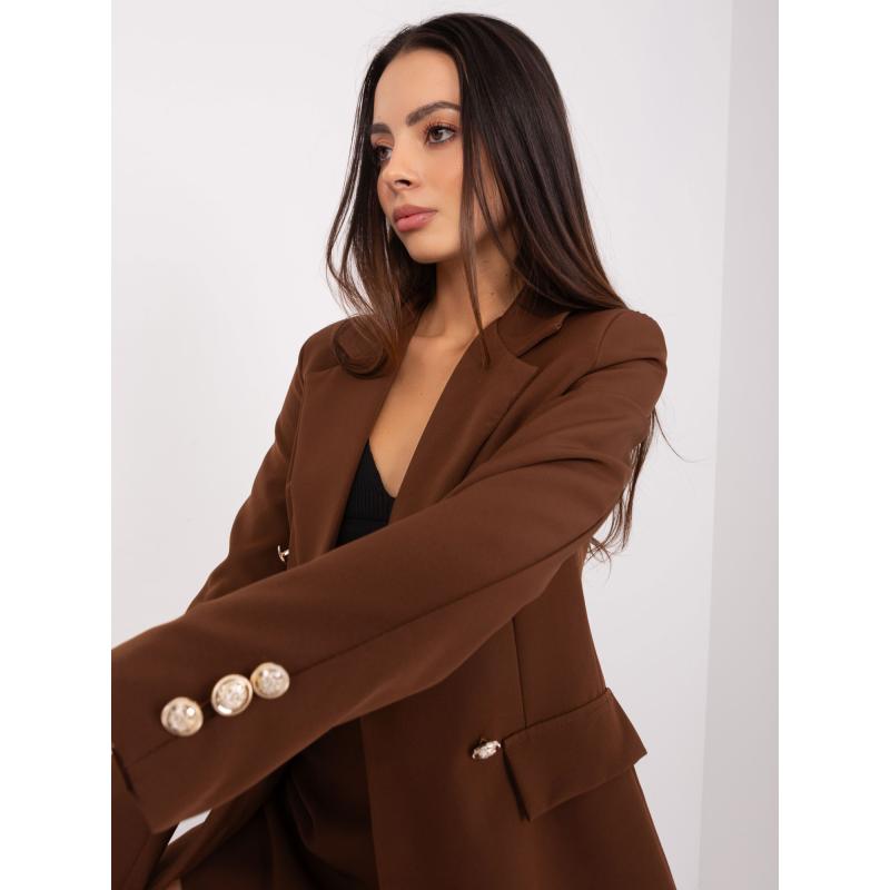 Női elegáns szett rövidnadrággal VIVIAN barna