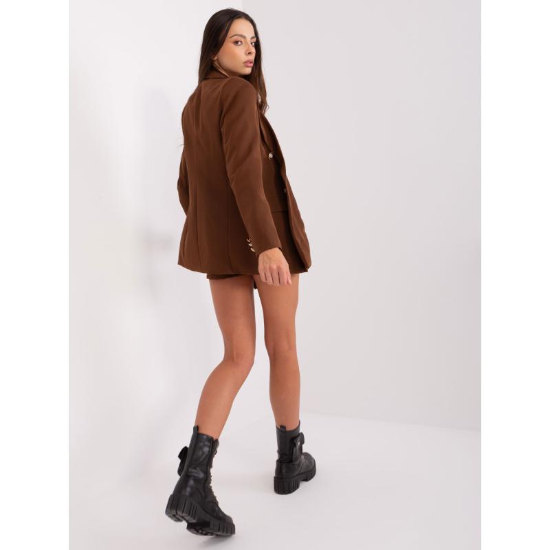 Női elegáns szett rövidnadrággal VIVIAN barna